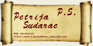 Petrija Sudarac vizit kartica